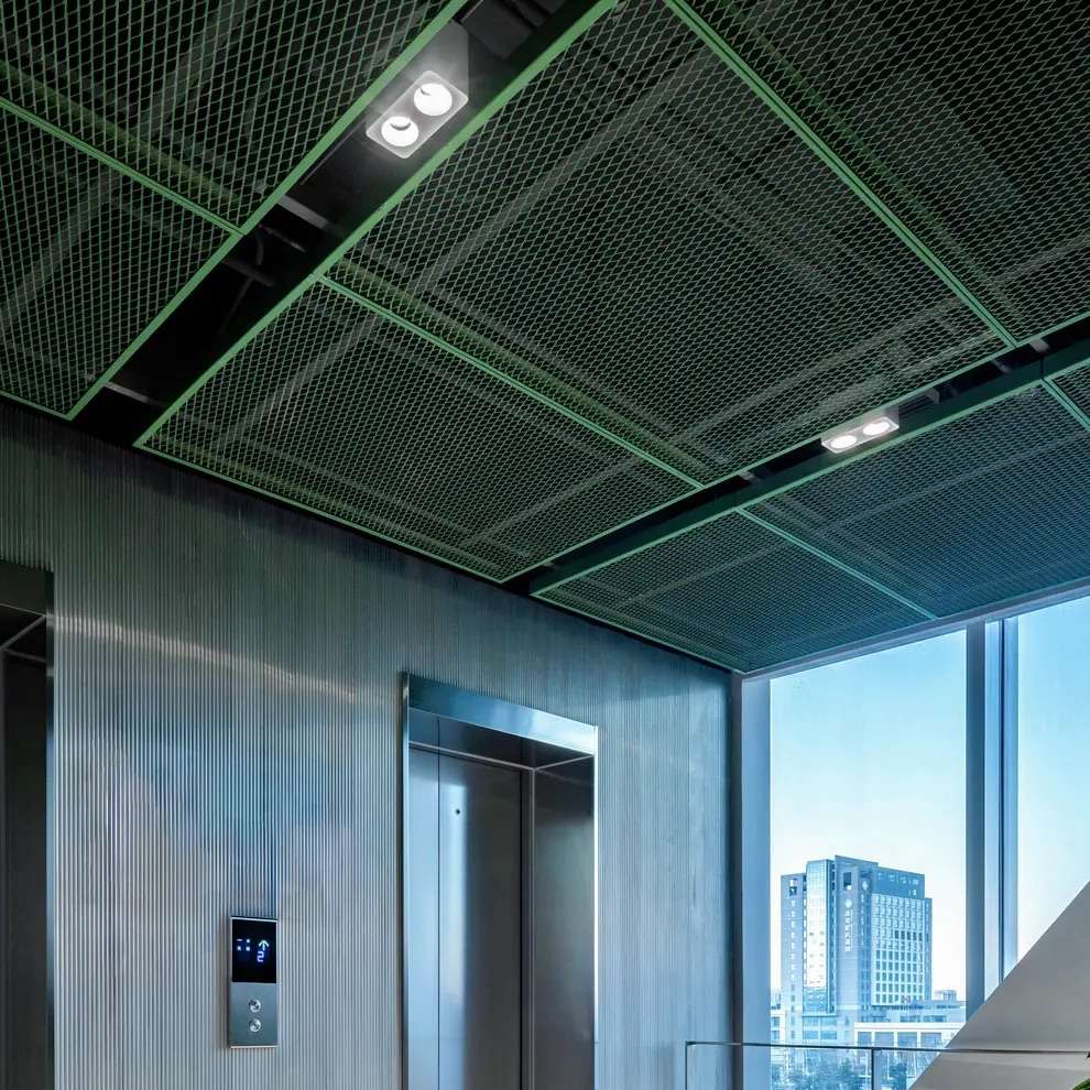 Metal mesh ceiling systems